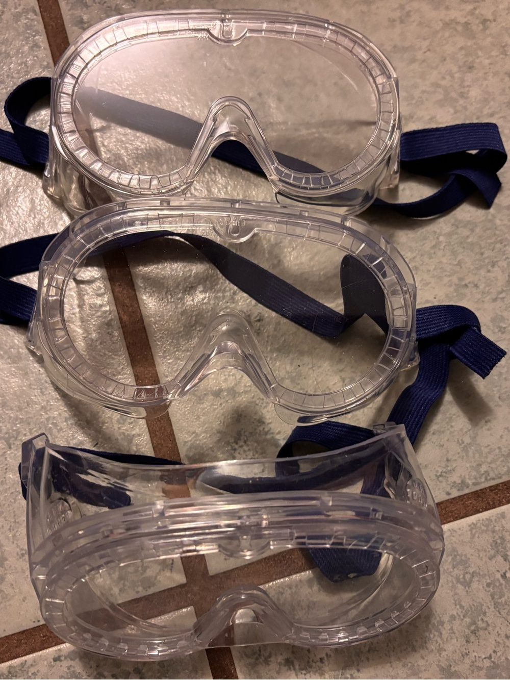 Kids safety goggles with adjustable straps.